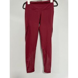Victoria Sport Knockout By Victoria Secret Lightly Perf Leggings Burgundy Mesh S